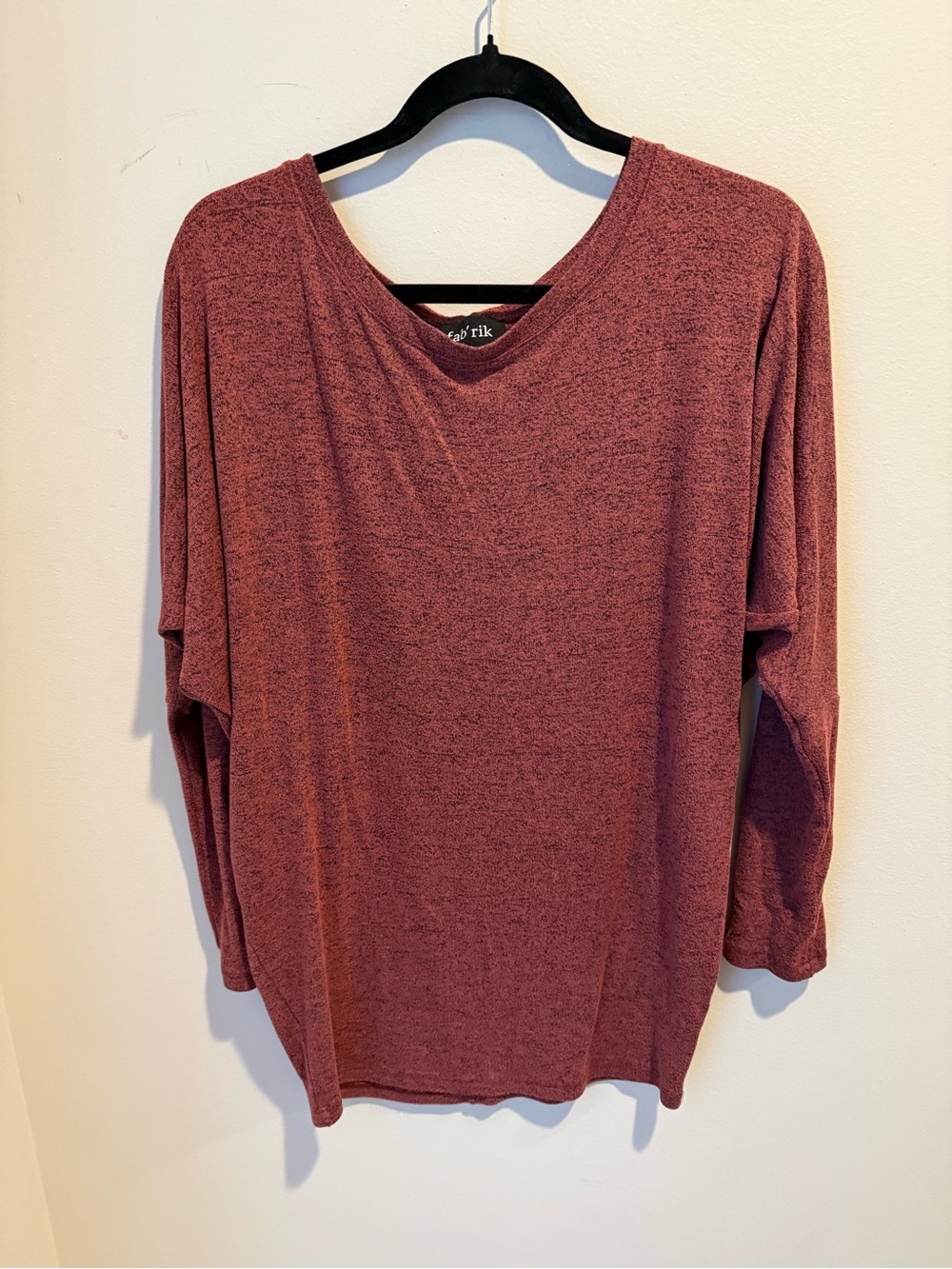 Slouchy brick red comfy tee/ sweater